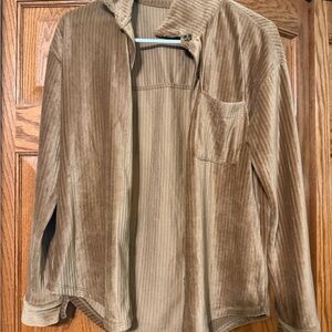 No Boundaries Brown Button Down Shirt